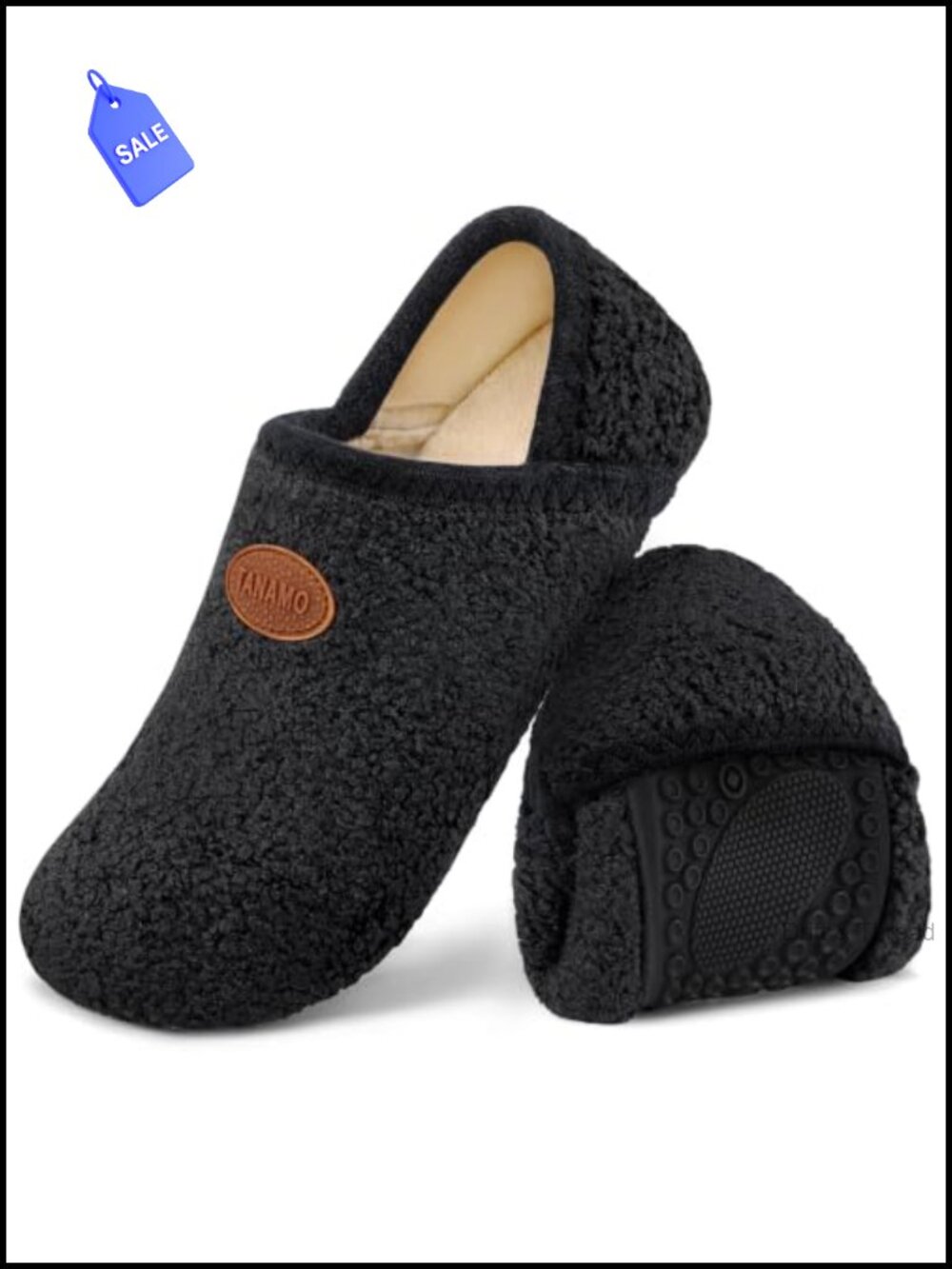 Tanamo Fuzzy Fleece Slippers Slip On House Shoes Cozy Indoor Outdoor